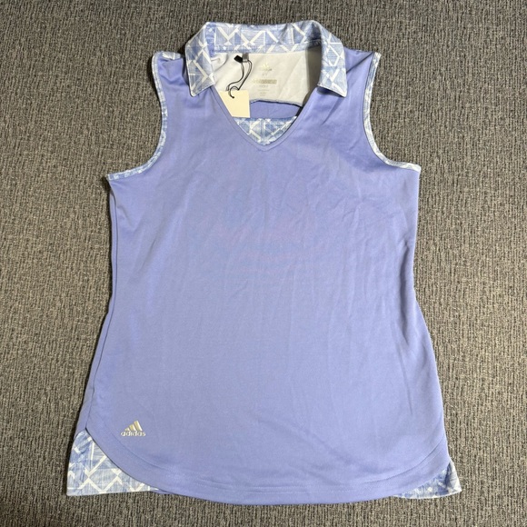 Adidas Women’s Golf Fashion Print Sleeveless Polo - Picture 2 of 11